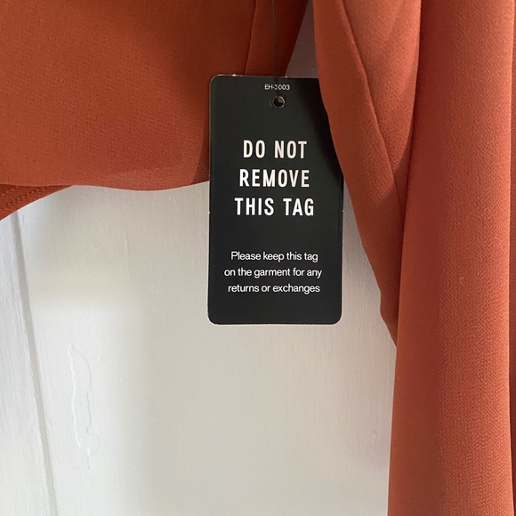 NWT Express Flowy Bronze Sheer Button Back Bodysuit With Camisole Size XS - Picture 2 of 5